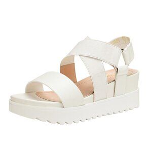 Dream Pairs Womens Platform Sandals Open Toe In White Size 9.5